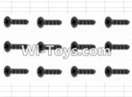 HBX 12882P ONSLAUGHT Parts-Screws Parts-Countersunk Self Tapping Screw(12pcs)-2.6X18mm Parts-S162,HaiBoXing HBX 12882P ONSLAUGHT RC Car Parts